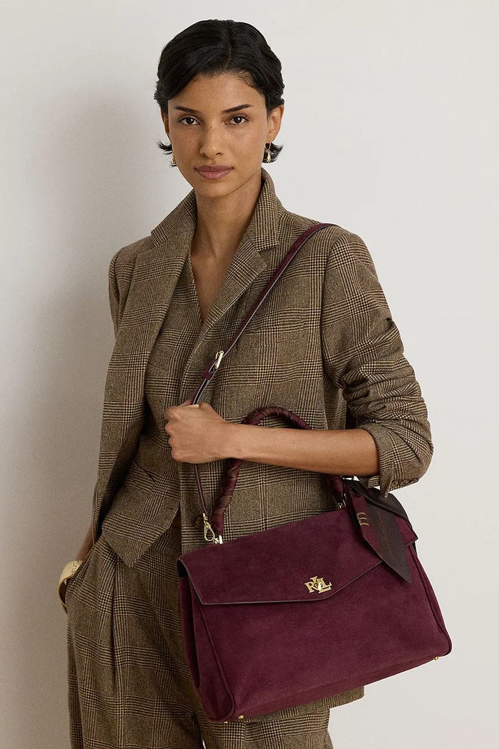 Lauren Ralph Lauren Torebka shopper damska zamszowa 431P18402
