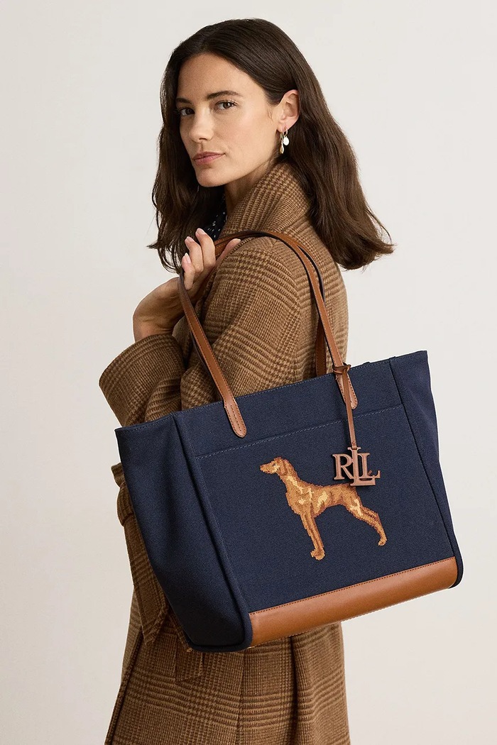 Lauren Ralph Lauren Torebka tote damska bawełniana 431P18735
