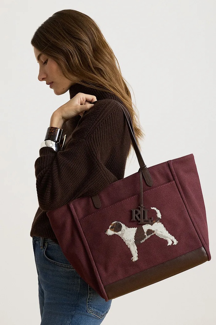 Lauren Ralph Lauren Torebka tote damska bawełniana 431P18735
