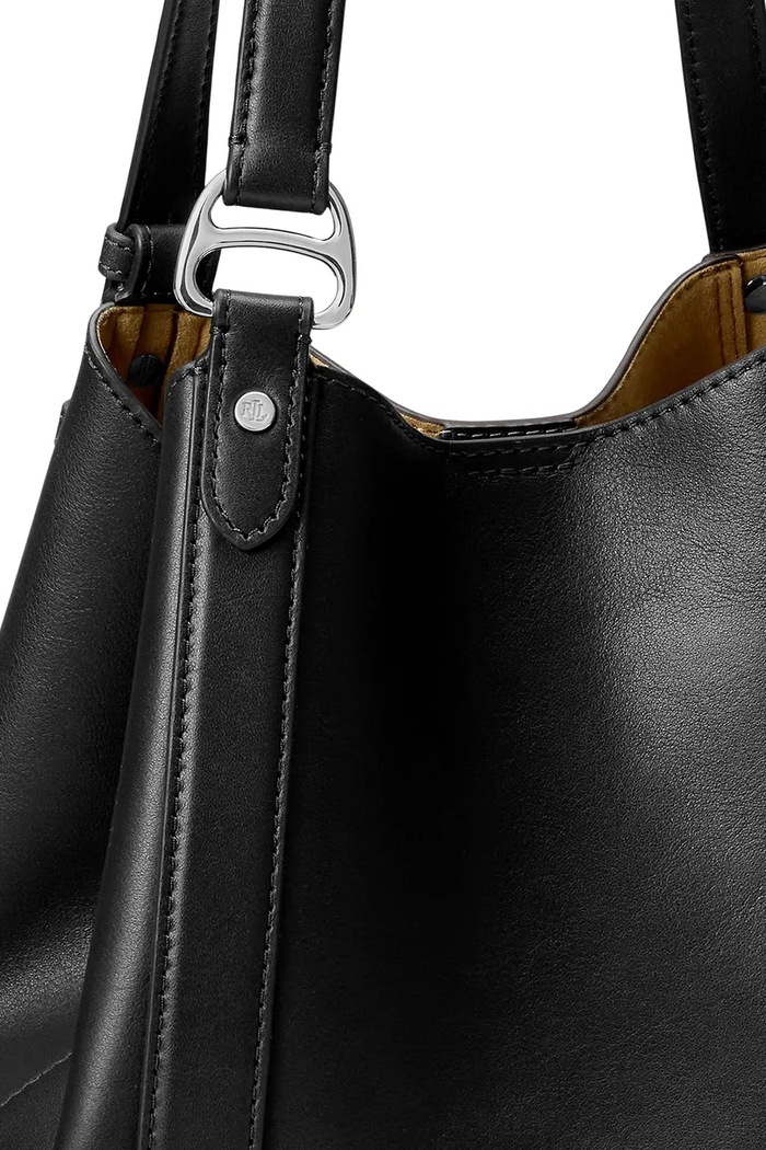 Torebka tote damska skórzana Lauren Ralph Lauren czarny 431P18711