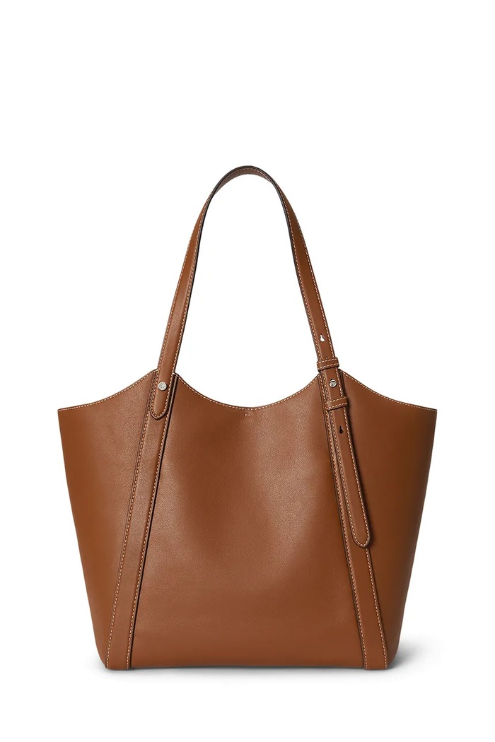 Lauren Ralph Lauren Torebka tote damska skórzana 431P18709 brązowy AW26