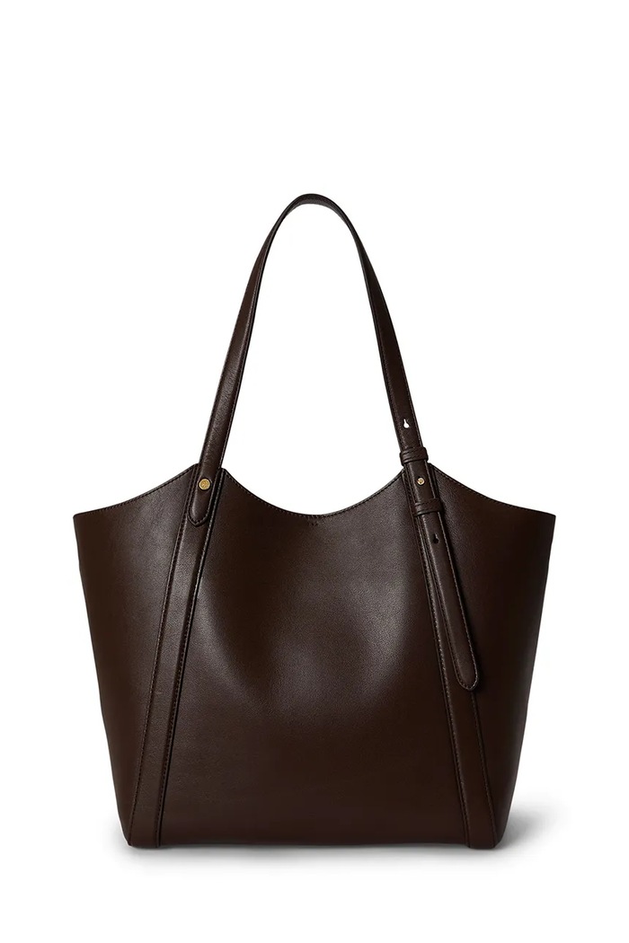 Lauren Ralph Lauren Torebka tote damska skórzana 431P18709 brązowy AW26