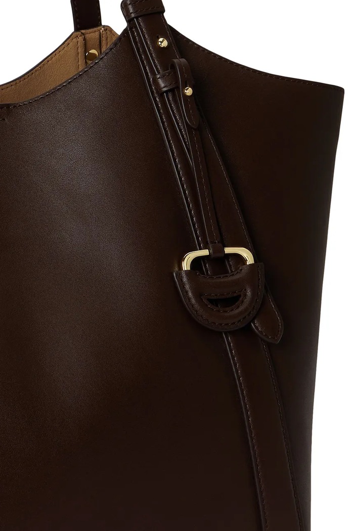 Torebka tote damska skórzana Lauren Ralph Lauren 431P18709 brązowy