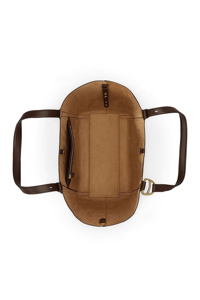Torebka tote damska skórzana Lauren Ralph Lauren brązowy 431P18709