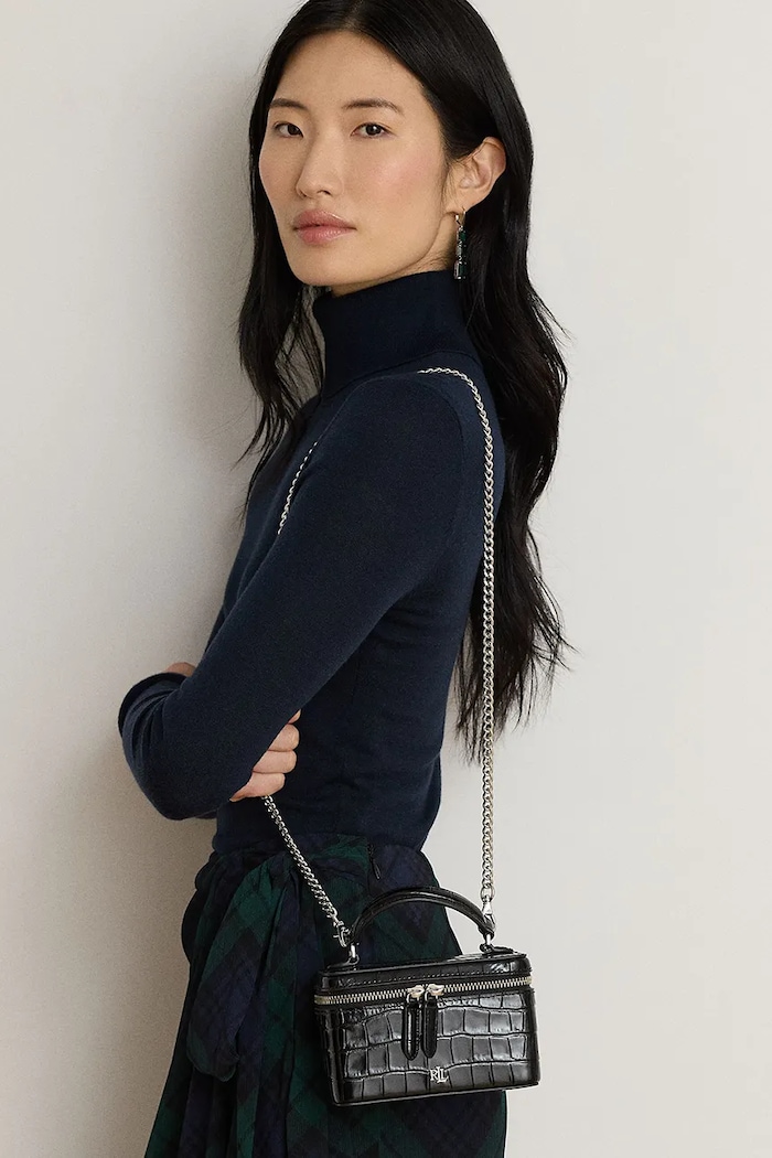 Lauren Ralph Lauren Torebka kuferek damska skórzana 431P18664