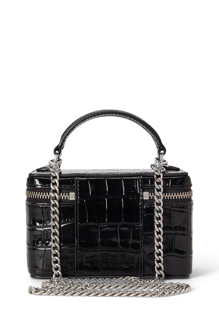 Lauren Ralph Lauren Torebka kuferek damska skórzana 431P18664 czarny AW26