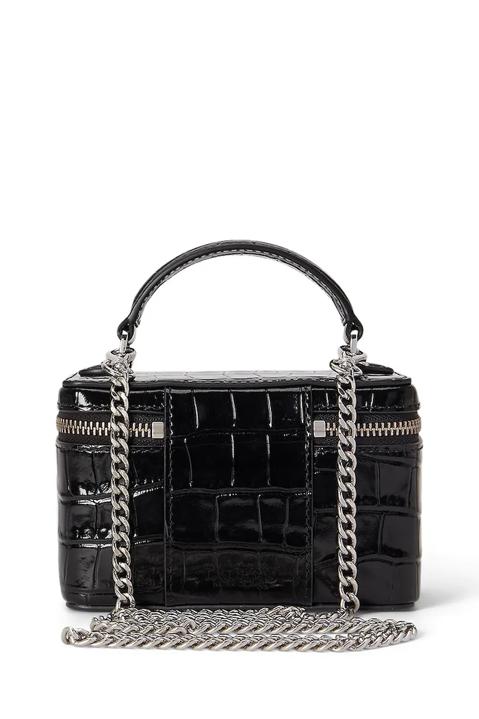 Lauren Ralph Lauren Torebka kuferek damska skórzana 431P18664 czarny AW26