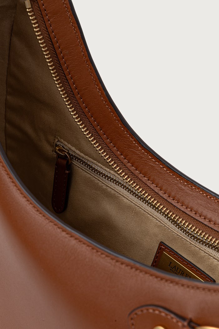 Torebka damska skórzana Lauren Ralph Lauren brązowy 431P18660