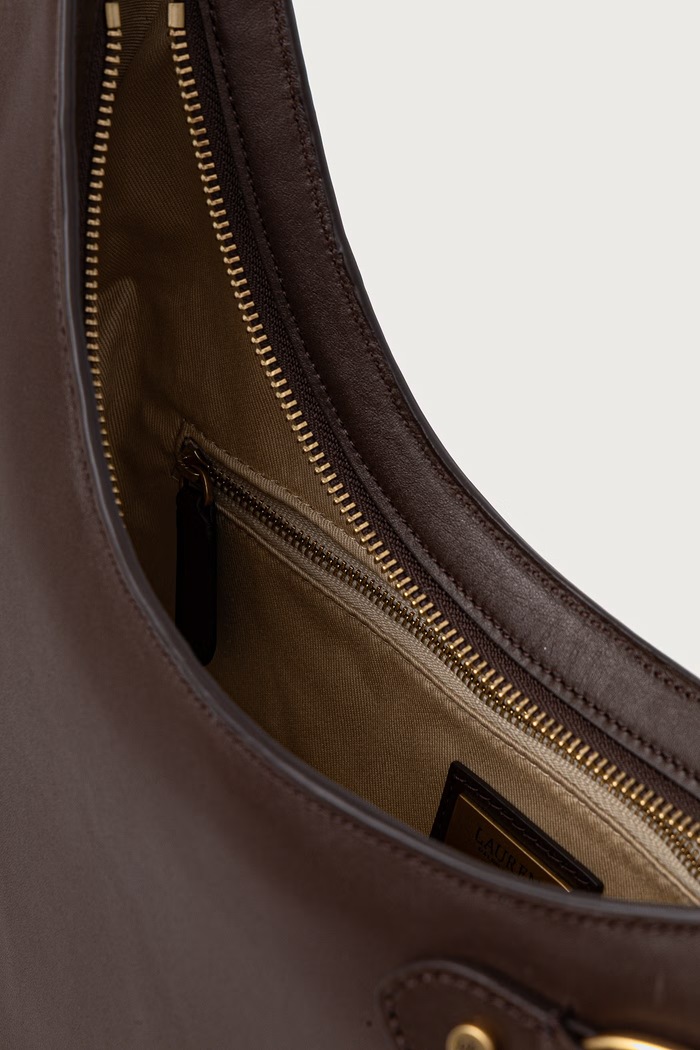 Torebka damska skórzana Lauren Ralph Lauren brązowy 431P18660