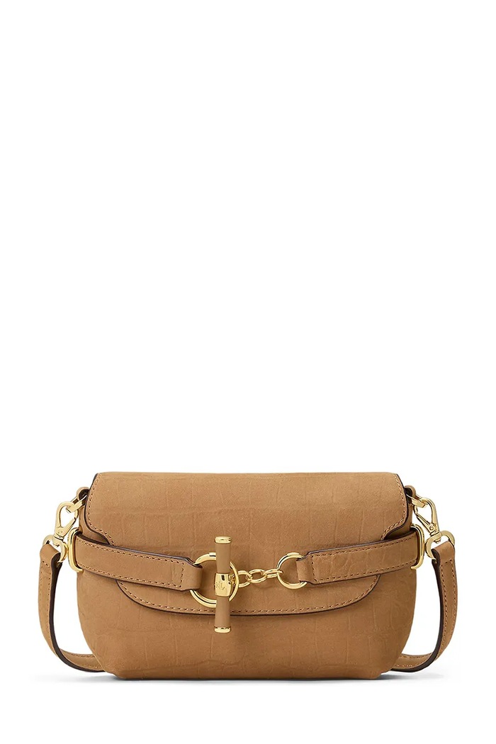 Lauren Ralph Lauren Torebka crossbody damska skórzana brązowy 431P18466
