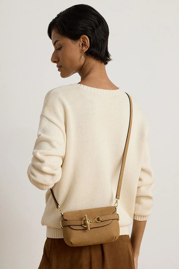 Lauren Ralph Lauren Torebka crossbody damska skórzana 431P18466