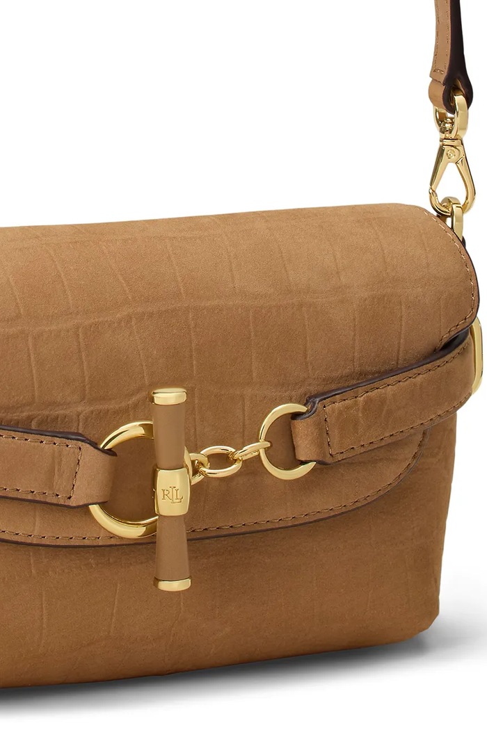 Torebka crossbody damska skórzana Lauren Ralph Lauren 431P18466 brązowy