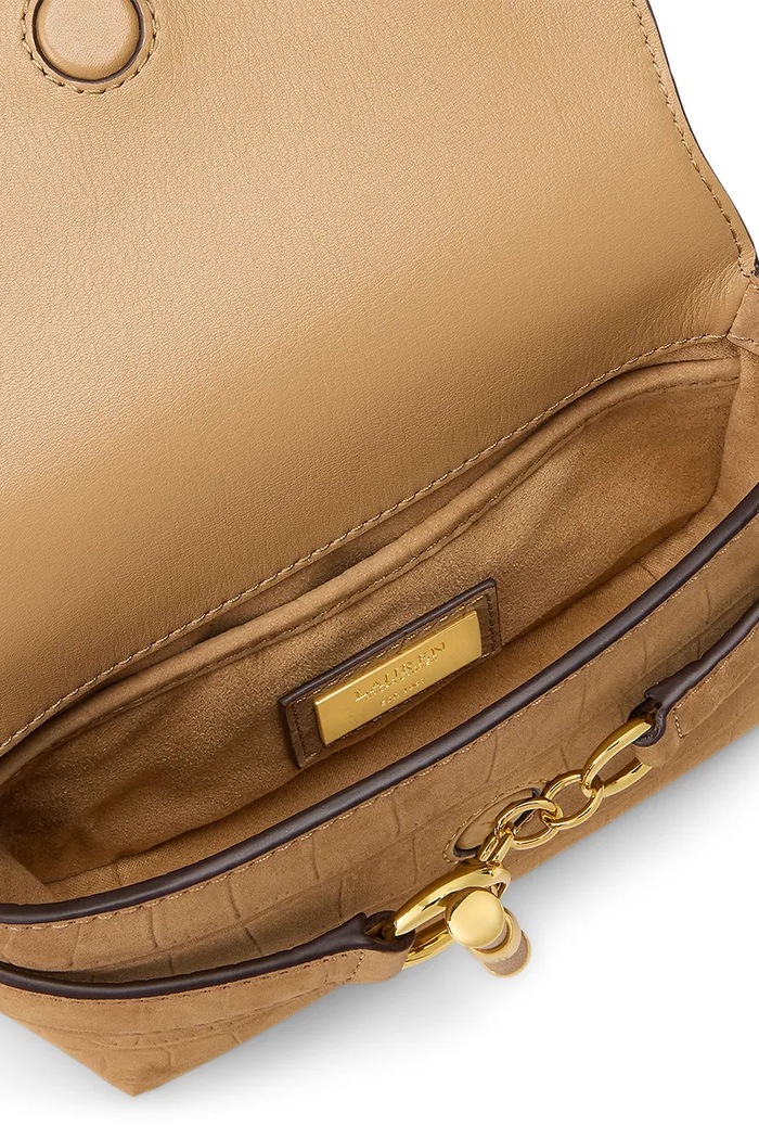 Torebka crossbody damska skórzana Lauren Ralph Lauren brązowy 431P18466