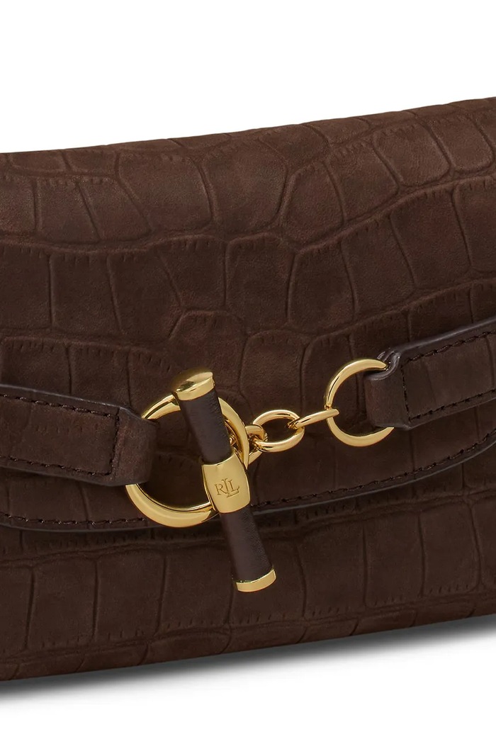 Torebka crossbody damska skórzana Lauren Ralph Lauren 431P18466 brązowy