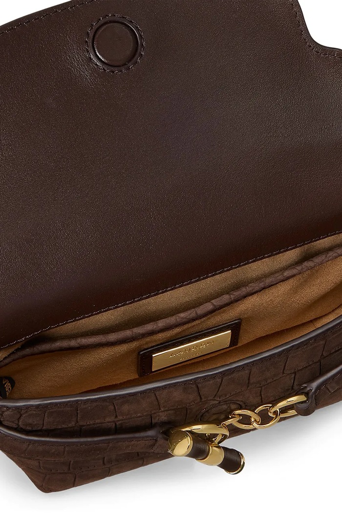 Torebka crossbody damska skórzana Lauren Ralph Lauren brązowy 431P18466
