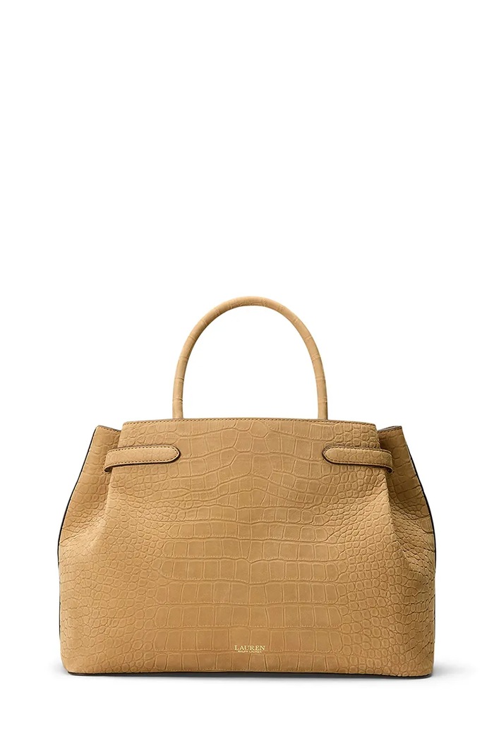 Lauren Ralph Lauren Torebka tote damska skórzana 431P18464 brązowy AW26