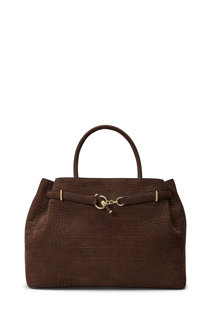 Lauren Ralph Lauren Torebka tote damska skórzana brązowy 431P18464