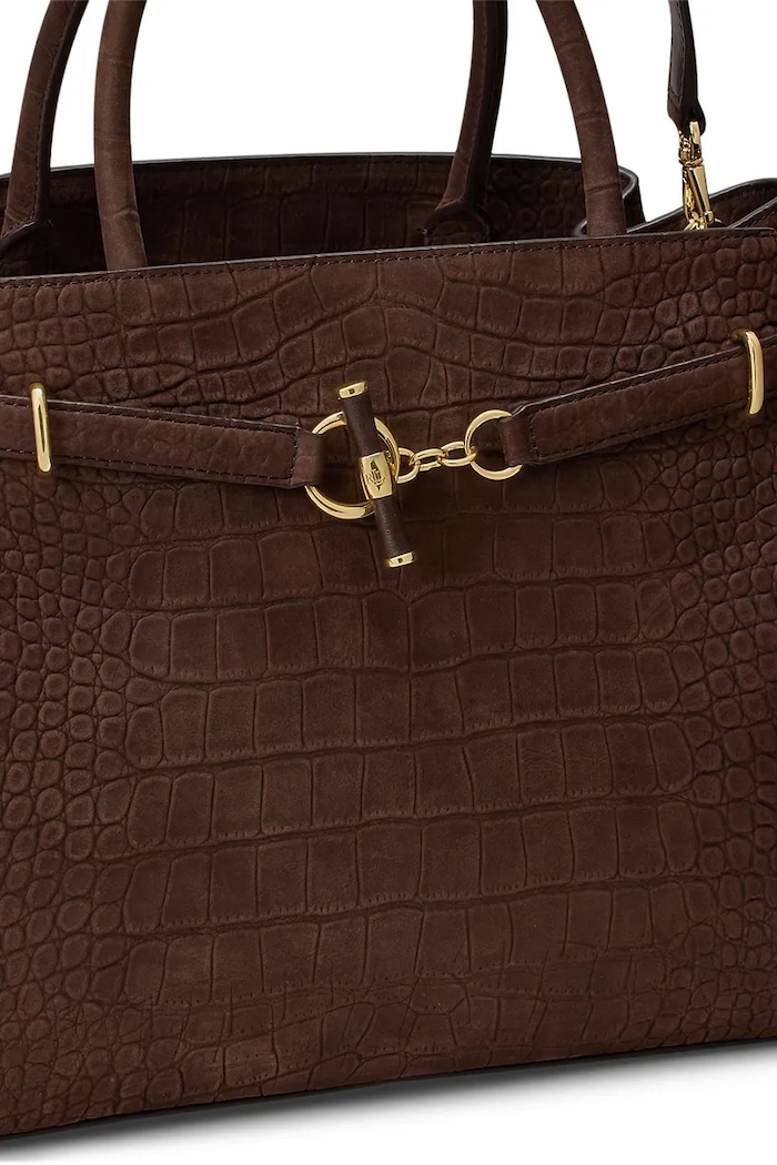 Torebka tote damska skórzana Lauren Ralph Lauren 431P18464 brązowy