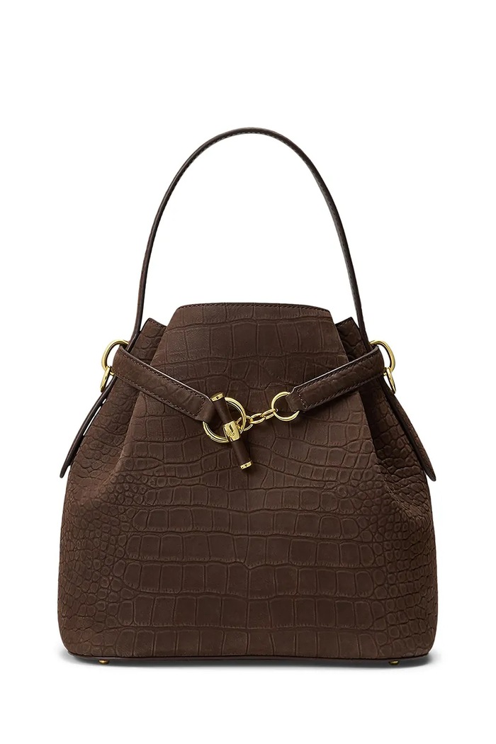 Lauren Ralph Lauren Torebka damska skórzana brązowy 431P18459