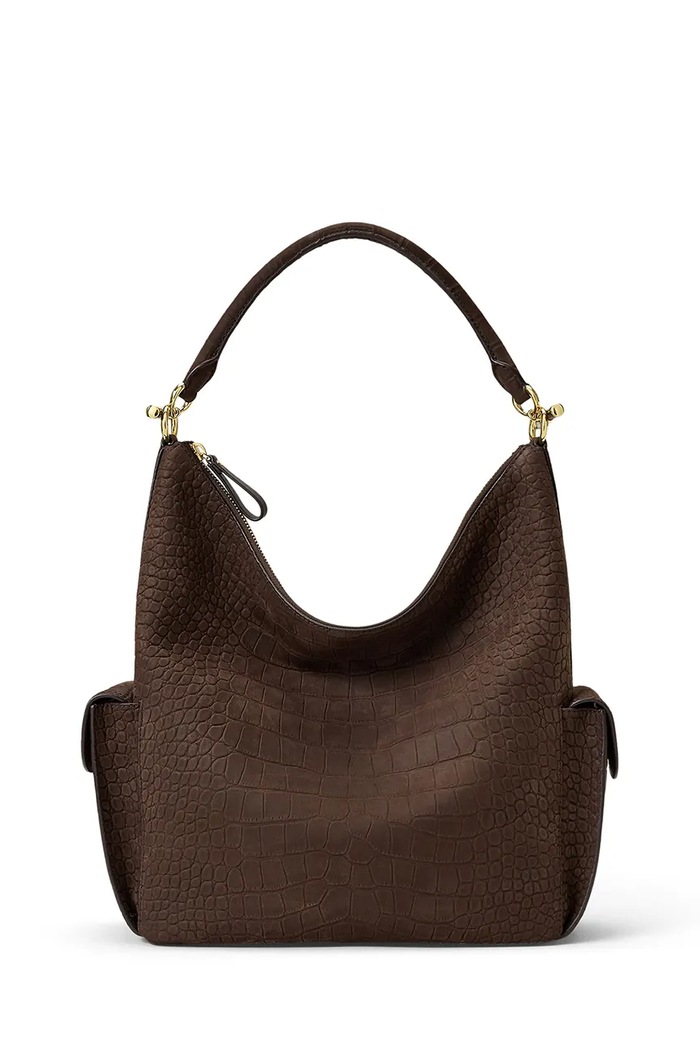 Lauren Ralph Lauren Torebka shopper damska skórzana brązowy 431P18458