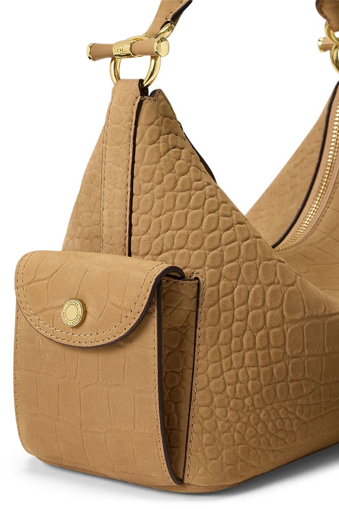 Torebka crossbody damska skórzana Lauren Ralph Lauren 431P18453 brązowy