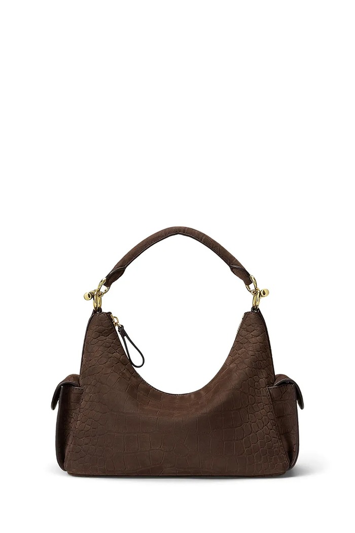 Lauren Ralph Lauren Torebka crossbody damska skórzana brązowy 431P18453