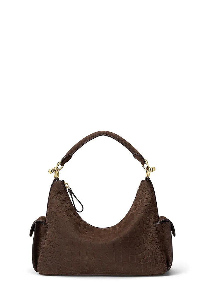 Lauren Ralph Lauren Torebka crossbody damska skórzana brązowy 431P18453