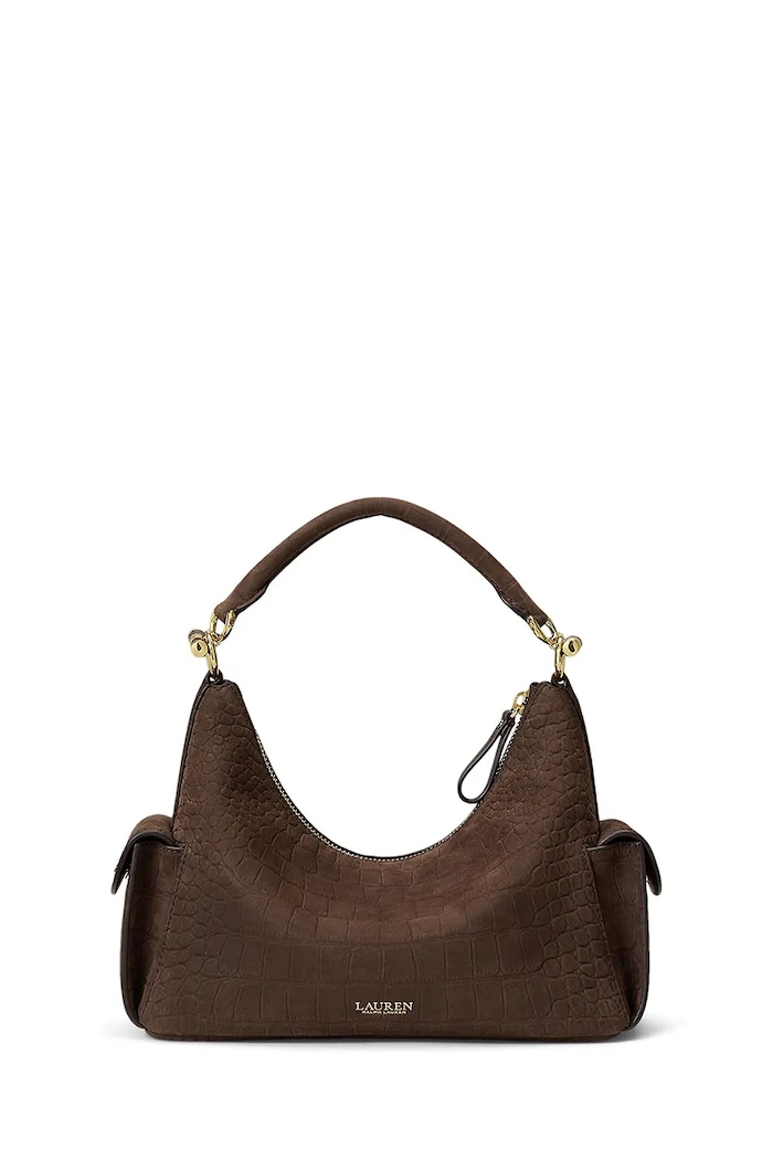 Lauren Ralph Lauren Torebka crossbody damska skórzana 431P18453 brązowy AW26