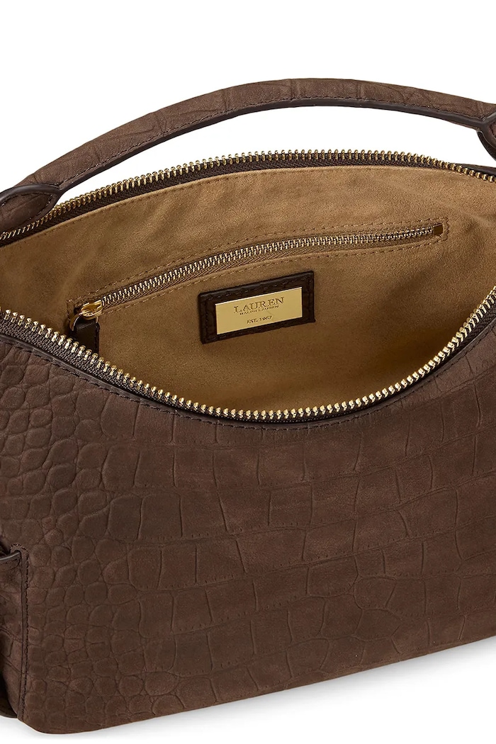 Torebka crossbody damska skórzana Lauren Ralph Lauren brązowy 431P18453