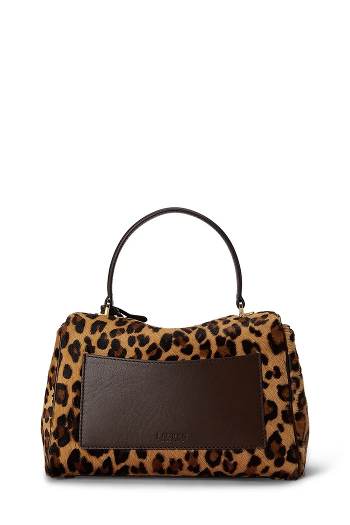 Lauren Ralph Lauren Torebka crossbody damska skórzana 431P18422 brązowy AW26