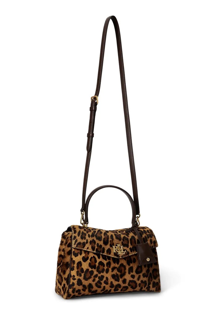 Akcesoria Lauren Ralph Lauren Torebka crossbody damska skórzana 431P18422 brązowy