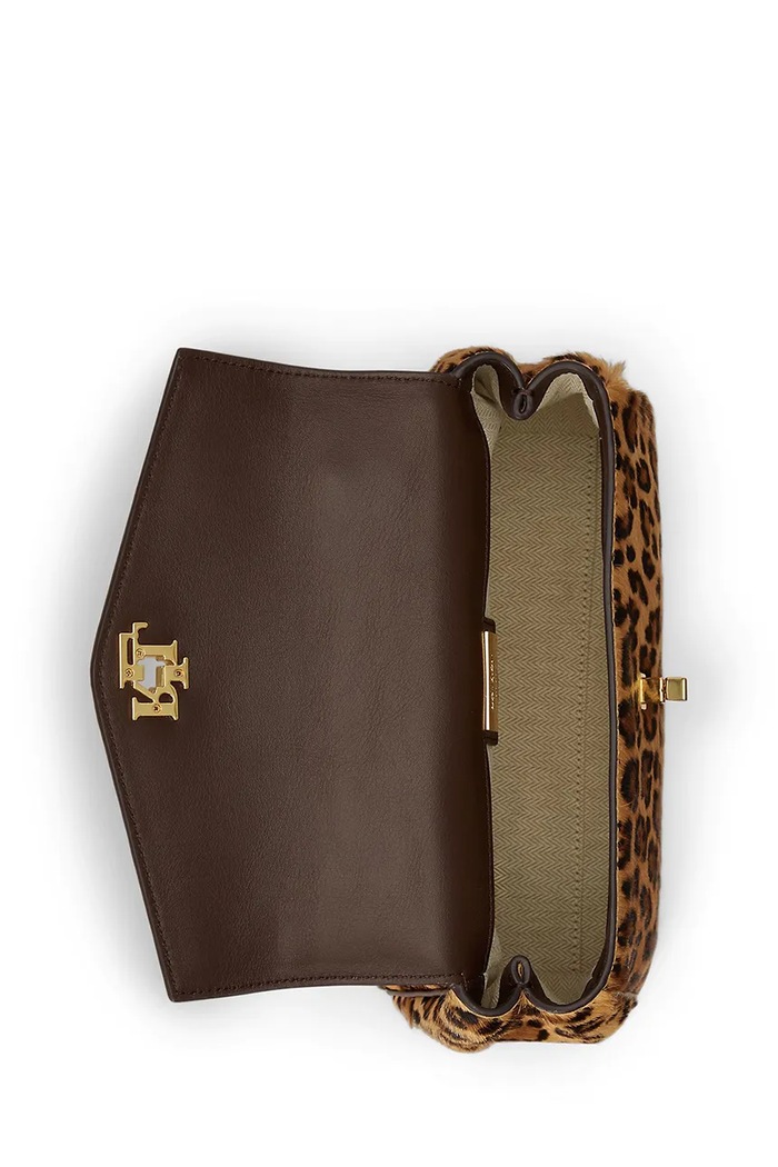 Torebka crossbody damska skórzana Lauren Ralph Lauren brązowy 431P18422