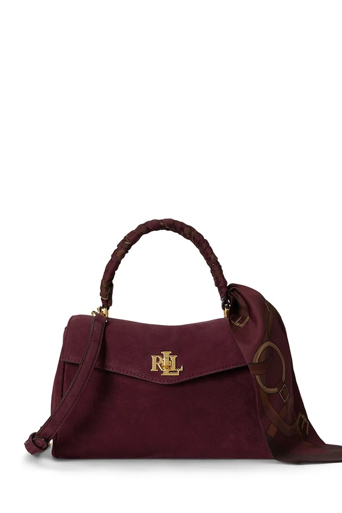 Lauren Ralph Lauren Torebka damska zamszowa bordowy 431P18421