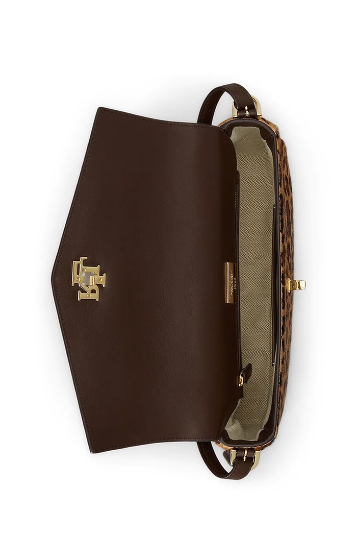 Torebka crossbody damska skórzana Lauren Ralph Lauren brązowy 431P18396