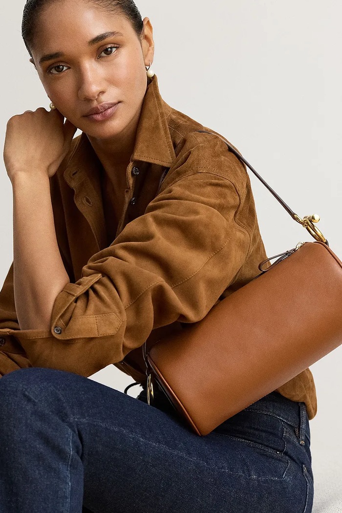 Lauren Ralph Lauren Torebka bagietka damska skórzana 431P16747
