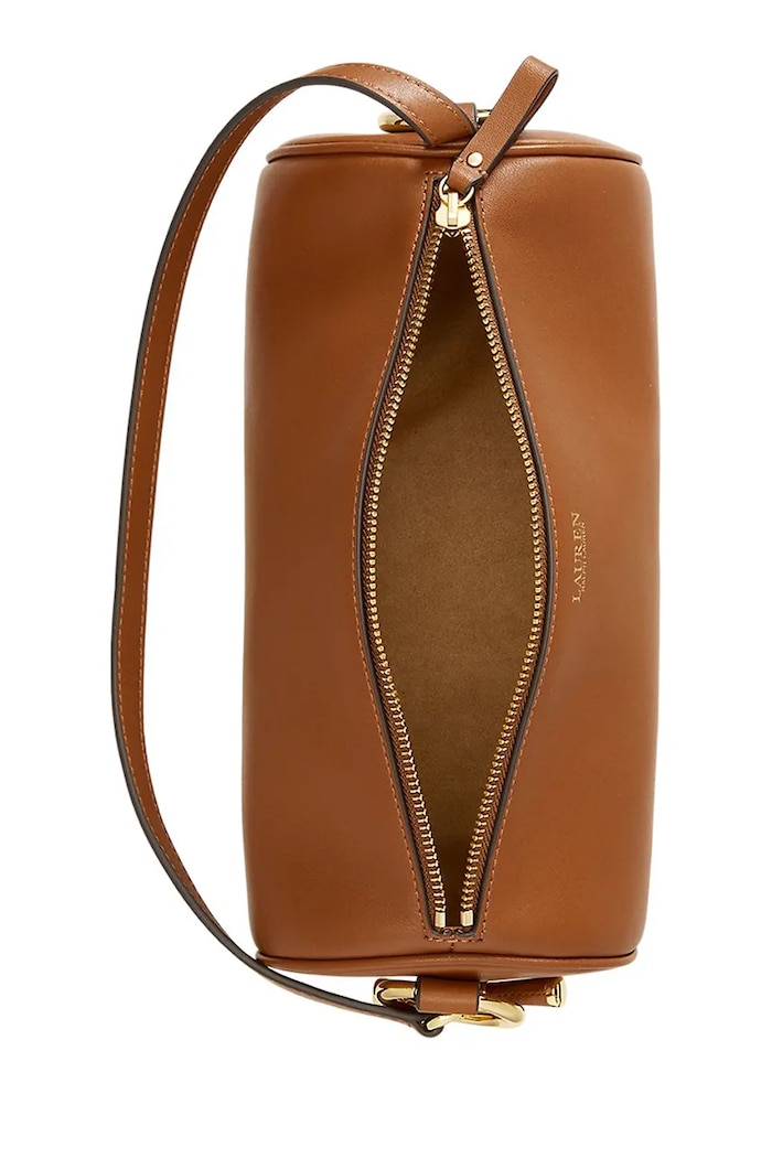 Torebka bagietka damska skórzana Lauren Ralph Lauren brązowy 431P16747