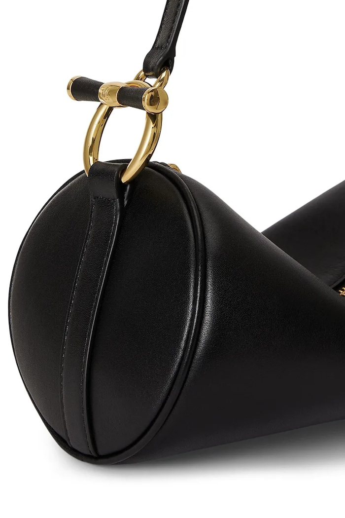 Torebka bagietka damska skórzana Lauren Ralph Lauren 431P16747 czarny