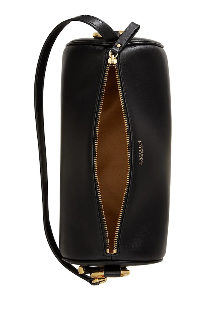 Torebka bagietka damska skórzana Lauren Ralph Lauren czarny 431P16747