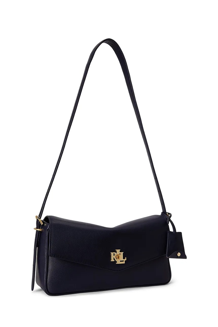 Akcesoria Lauren Ralph Lauren Torebka crossbody damska skórzana 431P16684 granatowy