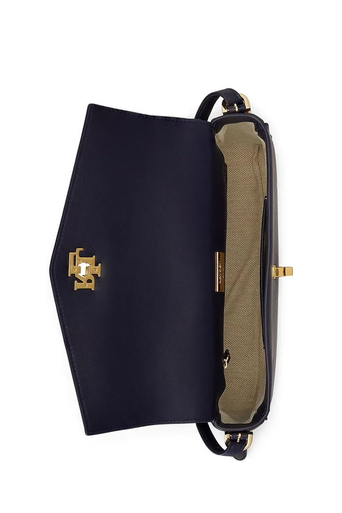 Torebka crossbody damska skórzana Lauren Ralph Lauren 431P16684 granatowy