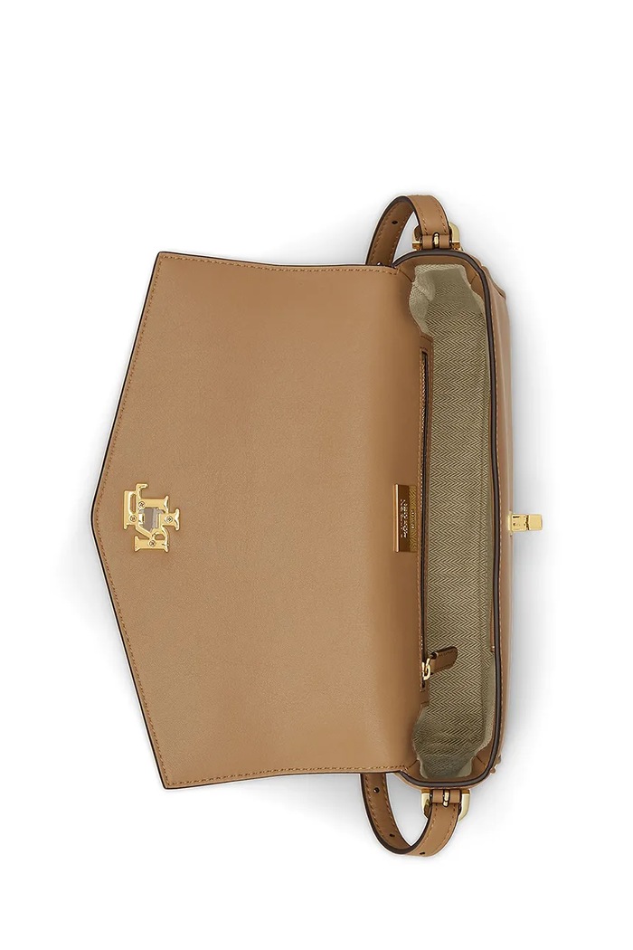 Torebka crossbody damska skórzana Lauren Ralph Lauren 431P16684 brązowy