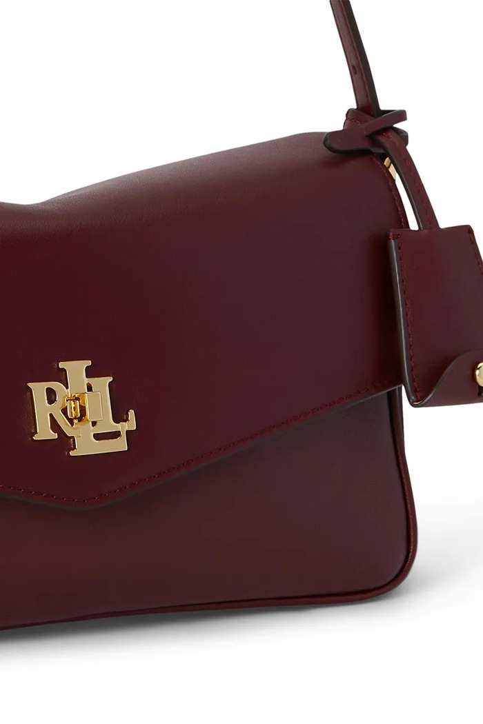 Torebka crossbody damska skórzana Lauren Ralph Lauren bordowy 431P16684