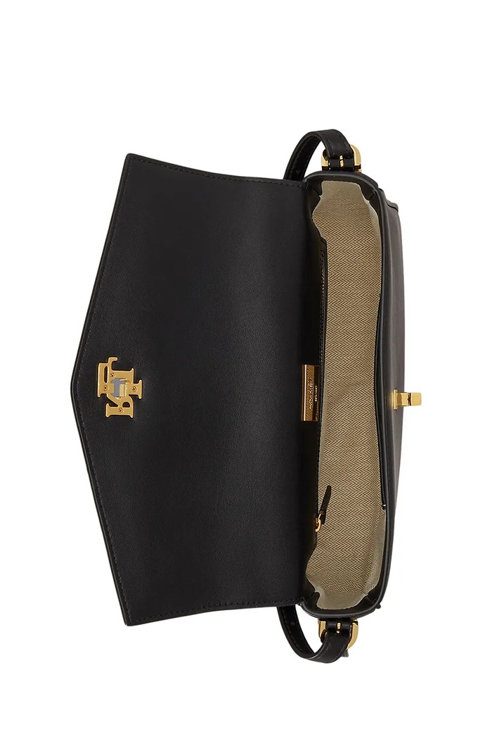 Torebka crossbody damska skórzana Lauren Ralph Lauren 431P16684 czarny