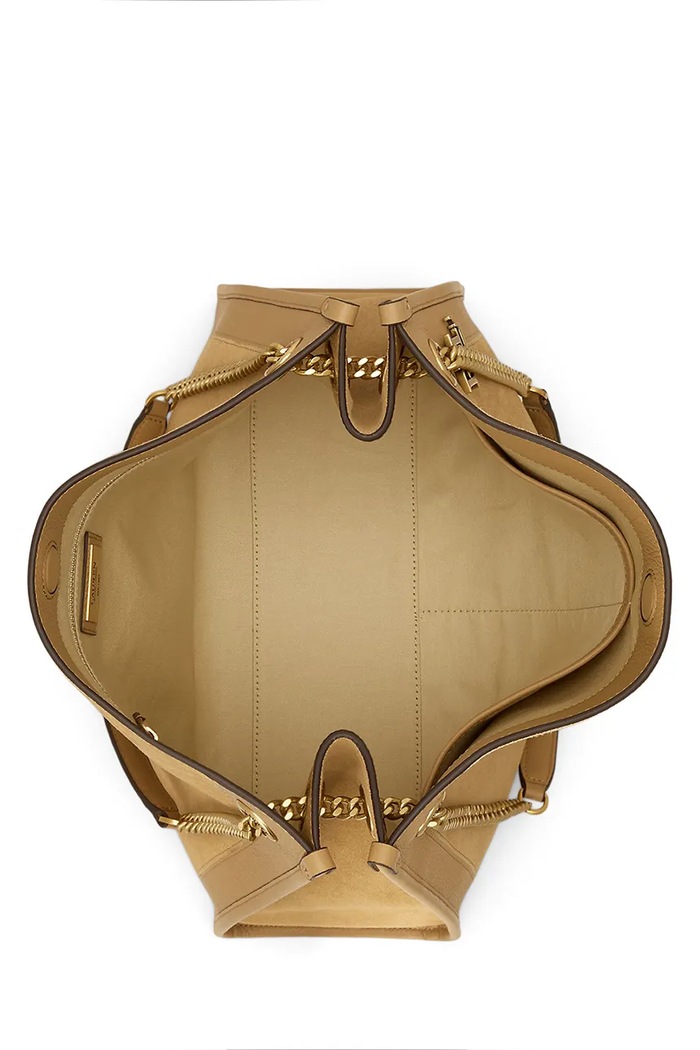 Torebka shopper damska zamszowa Lauren Ralph Lauren brązowy 431980176