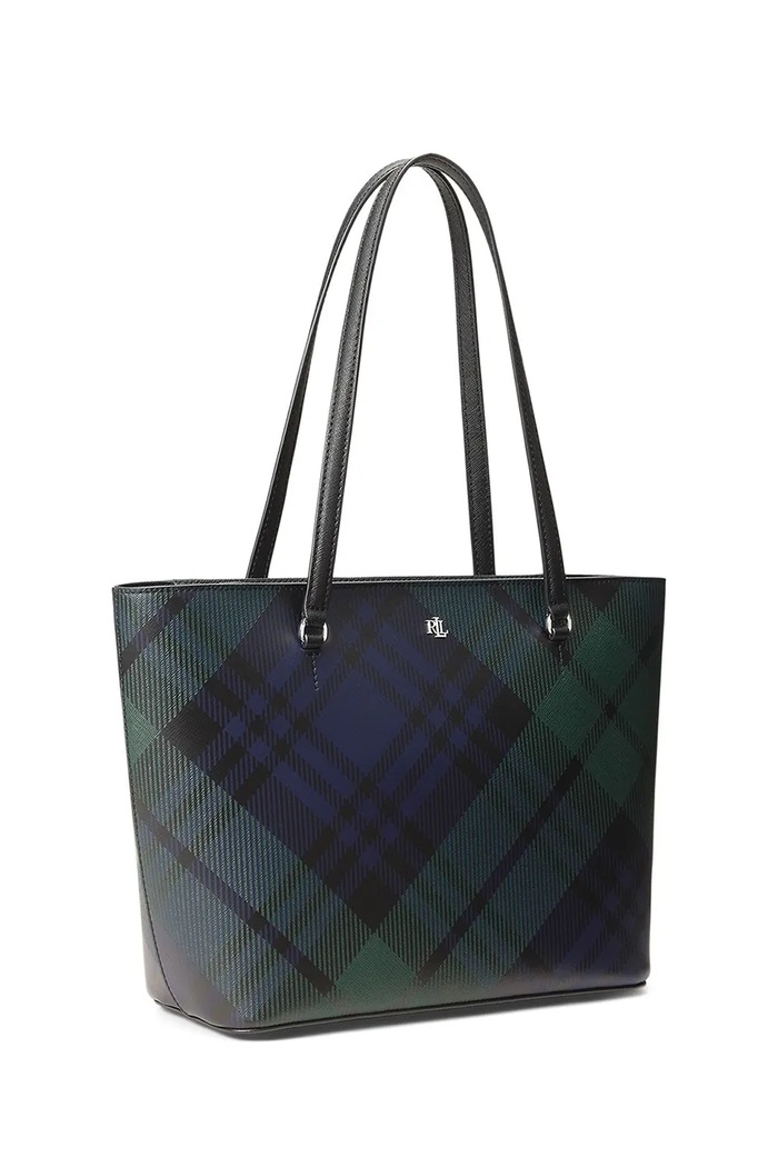 Akcesoria Lauren Ralph Lauren Torebka shopper damska skórzana 431942078 czarny