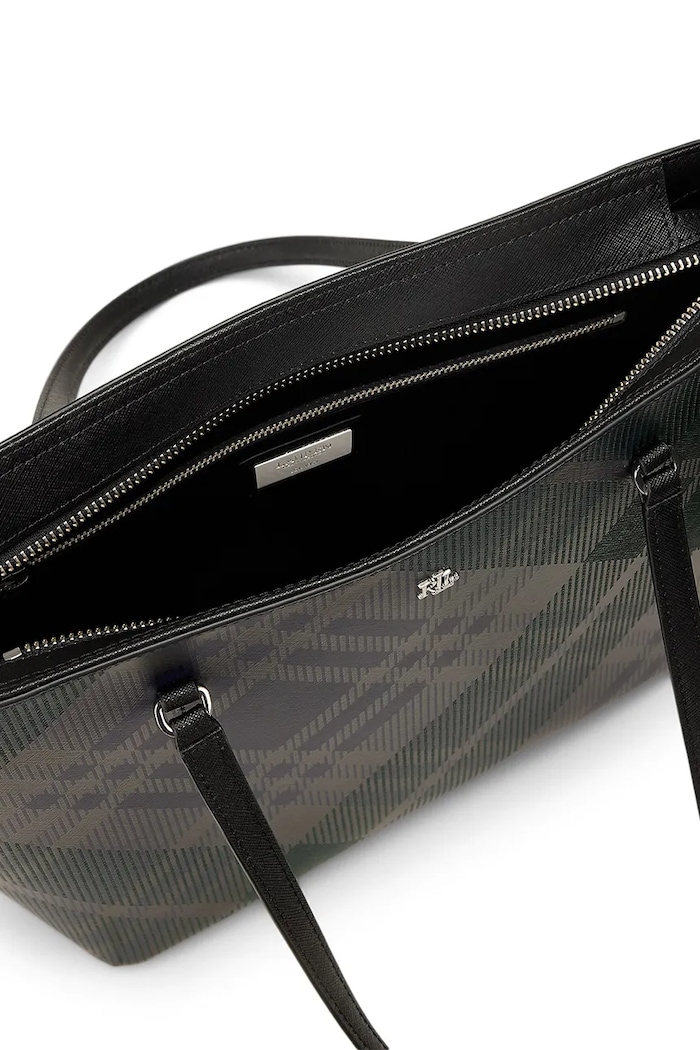 Torebka shopper damska skórzana Lauren Ralph Lauren czarny 431942078