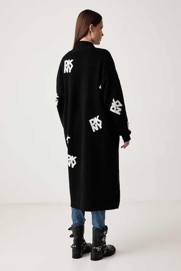 Odzież DKNY Kardigan damski z wiskozy P6MXAF16 czarny