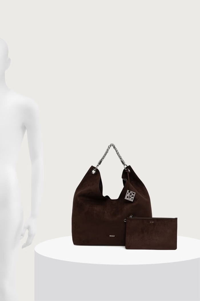 DKNY Torebka shopper damska z imitacji zamszu R63CMS38