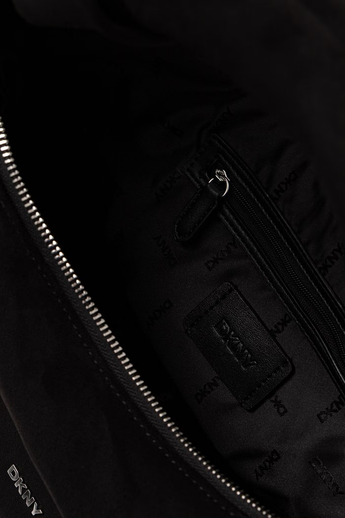 Torebka hobo damska z imitacji zamszu DKNY czarny R63CMR37