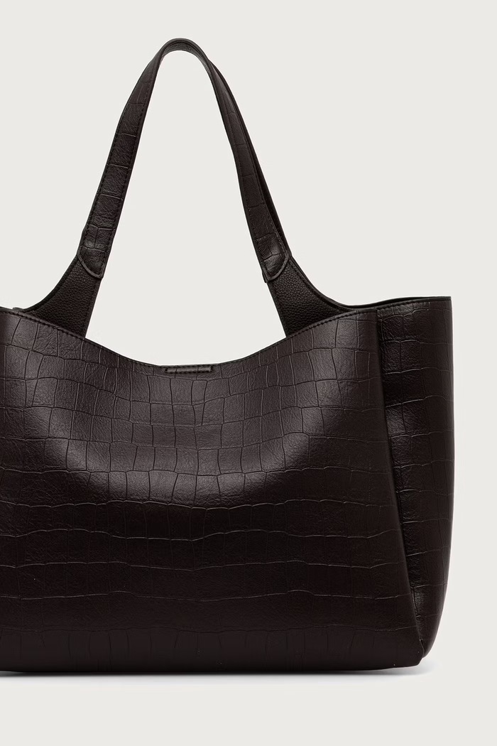 Akcesoria DKNY Torebka shopper damska z imitacji skóry R63APG32 brązowy